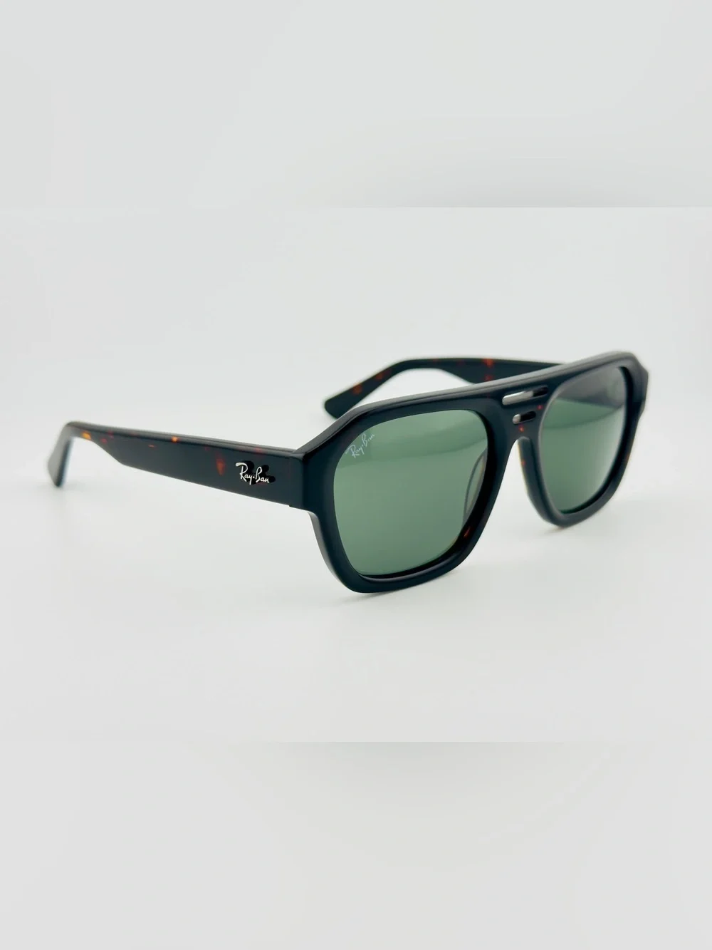 Ray-Ban Corrigan Sunglasses BIO-BASED Frame Polished Havana Green Lenses UNISEX!